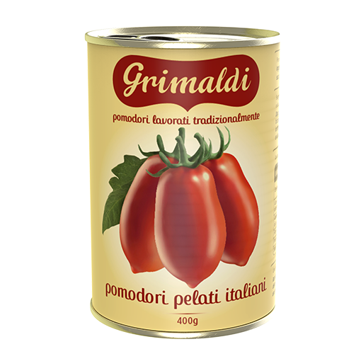 Pomodori Pelati 400gr - Grimaldi - Selezione Cinquegrana